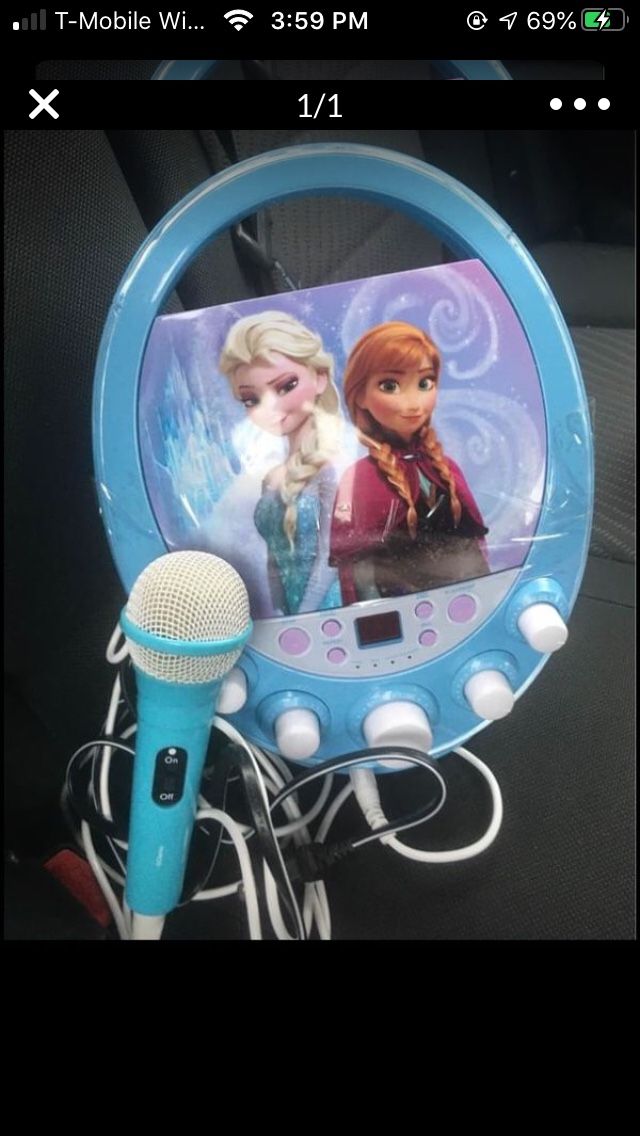 Disney FROZEN Elsa & Anna CD Player Karaoke Machine