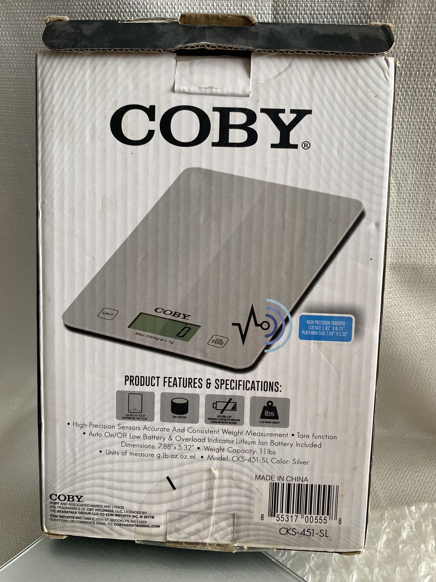 Coby Dijital Kitchen Scale