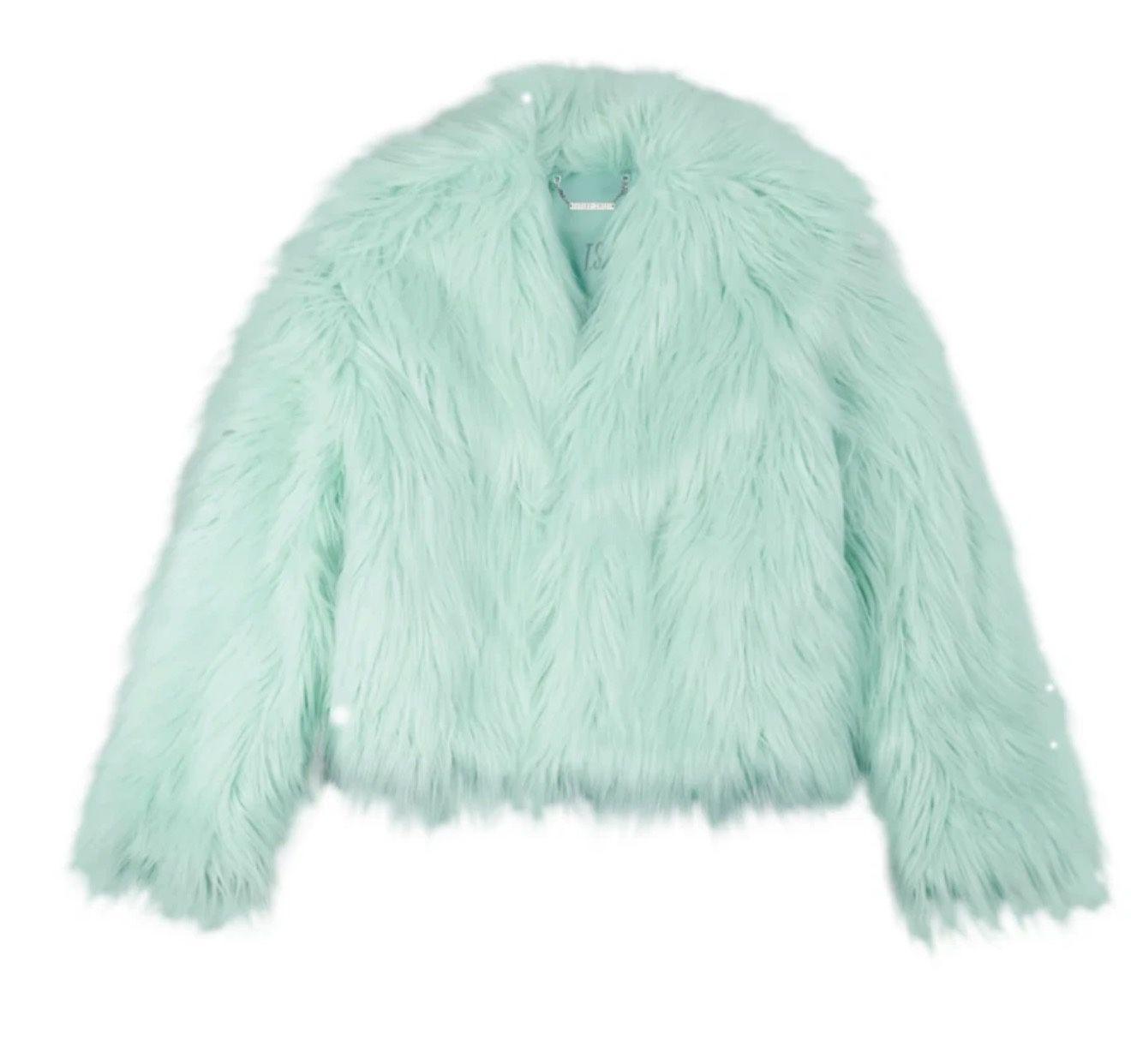 The Life of a Showgirl Mint Faux Fur Coat