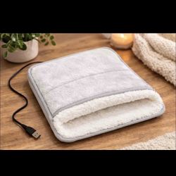 Electric Foot Warmer – Heated Fleece Foot Heating Pad