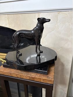 Vintage Oil Bronze Finish Greyhound Whippet Dog8.5”x8.5”