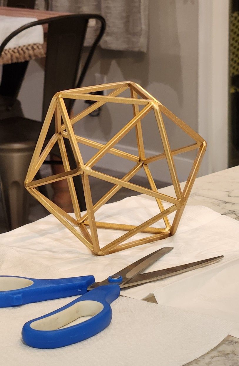 Gold Geometric Air Plant Holder