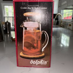 Dolphin Cooler Jug With Teak Coaster