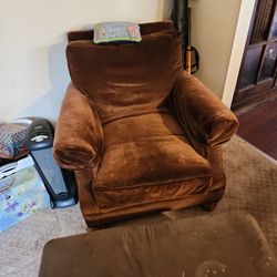 Over Stuffed Chair with Ottoman
