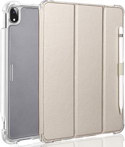 Valkit Case for iPad Air 4th Generation 2020, iPad Air 4 10.9 Inch Case, [Support 2nd Gen Apple Pencil Charging] Translucent Frosted Protective Smart 