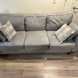 Gray Couch/ Sleeper Sofa Bed For Sale 