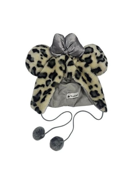 Minnie Mouse Fan Cap Silver Leopard  Pattern Ribbon Disney Parks One Size m15496532610_1.jpg main image 3