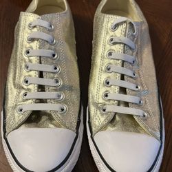 Gold Sparkle Converse Like New Men’s 9