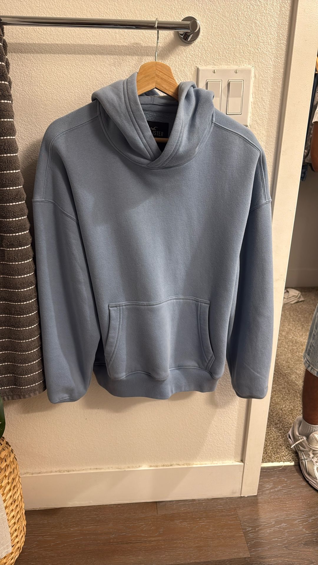 Light Blue Hoodie Hollister Boxy Fit 
