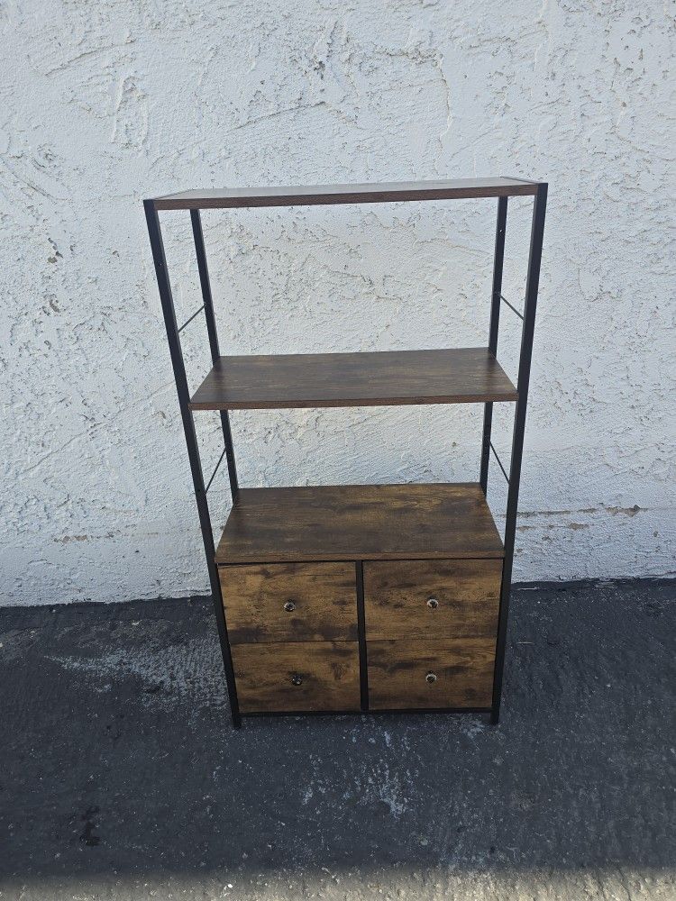 Rustic Storage Cabinet With Shelves