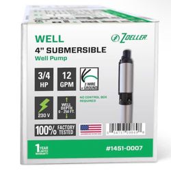 ZOELLER 3|4-HP 230-Volt Stainless Steel Submersible Well Pump