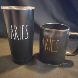 Rae Dunn Aries Coffee Mug And Tumbler 