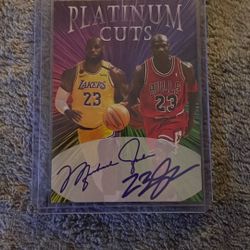 LeBron MJ Autographed 