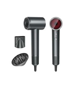 HD40 1400W Electric Standard Hair Dryer Silver 2 Speeds 2 Temp Settings