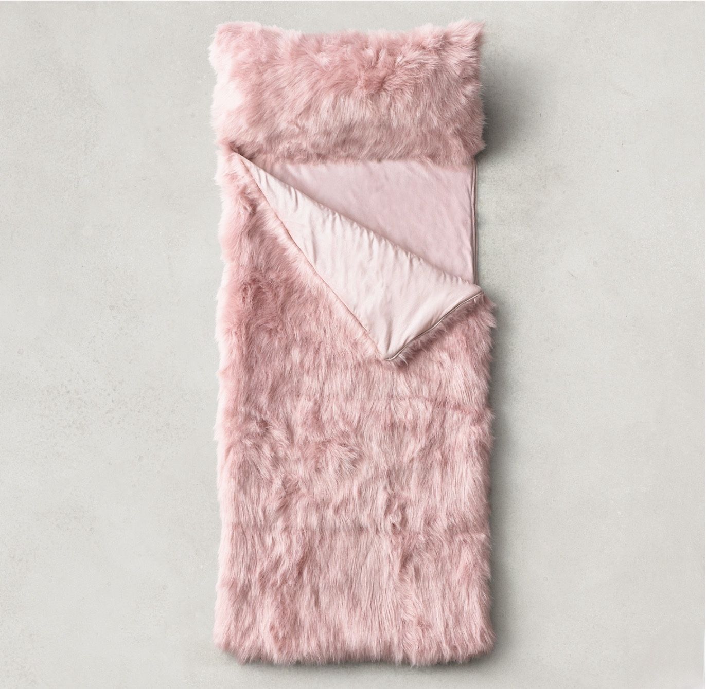 🩷 KASHMIR FAUX FUR SLEEPING BAG - DUSTY ROSE