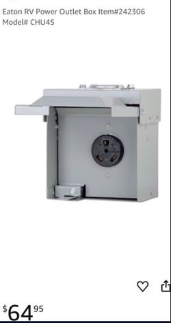 Eaton 50 Amp RV Outlet Box  40$