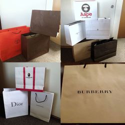 Large Designer shopping bag & Box Lots