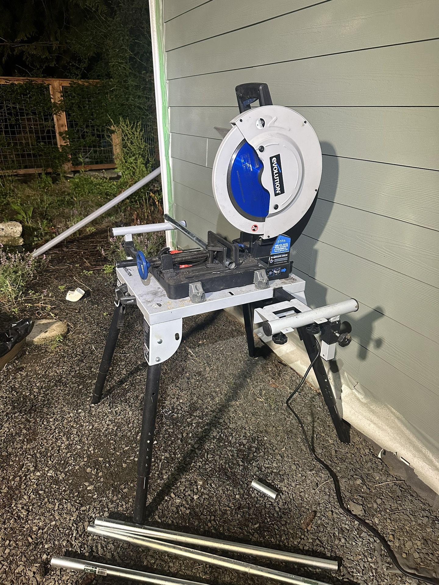 Evolution EVOSAW380: Metal Cutting Chop Saw W/stand