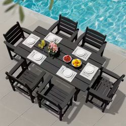 Premium HDPE Outdoor Dining Table Set Patio Furniture