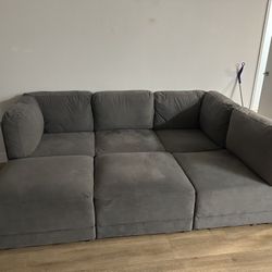 6-Piece Light Grey Sectional