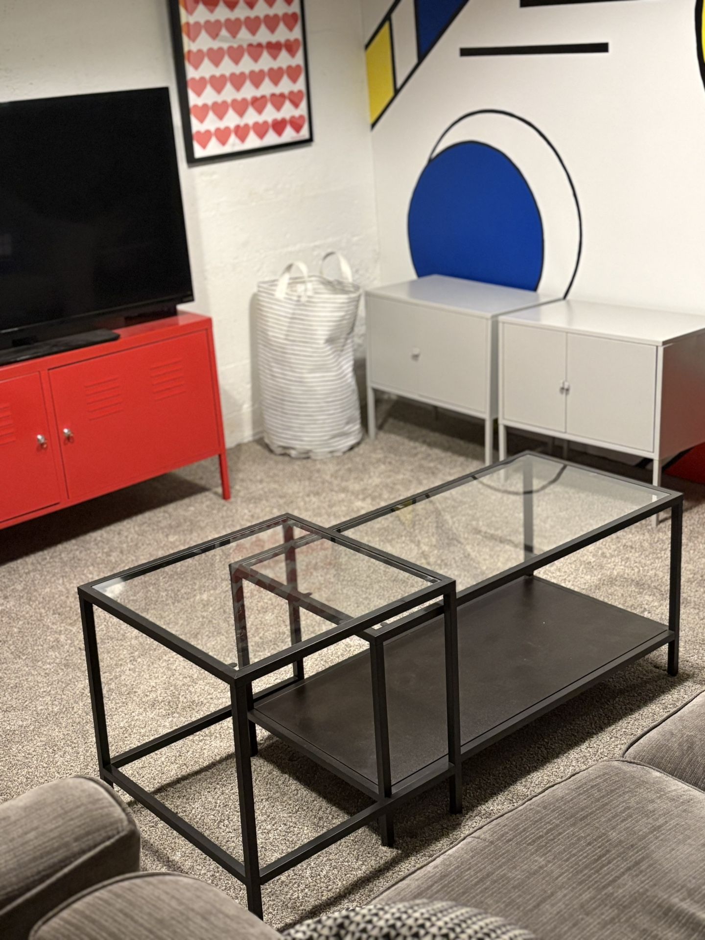 Modern Nesting Coffee Table - Glass