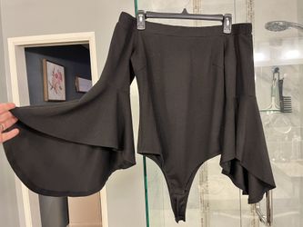 Nude Black Bodysuit Size L