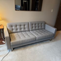 IKEA Grey Leather Sofa