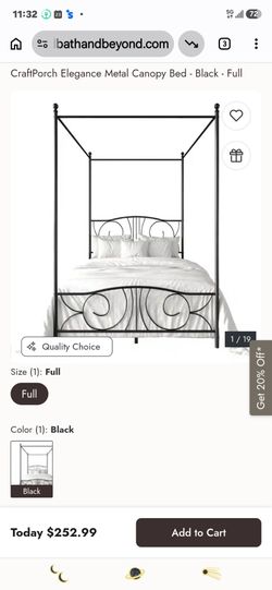 Queen canopy bed frame only