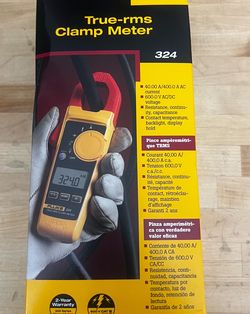 New - Fluke 324 Clamp Meter, True-RMS, with Temperature and Capacitance