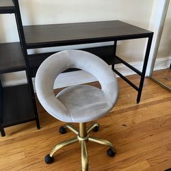 Shelf and desk with chair 50$