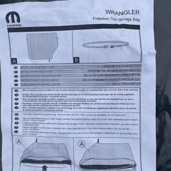 OEM Jeep Wrangler Freedom Top Storage Bag