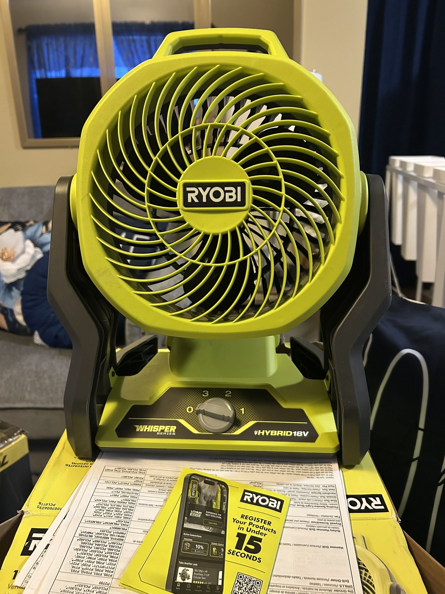 Ryobi Hybrid Fan 7.5”