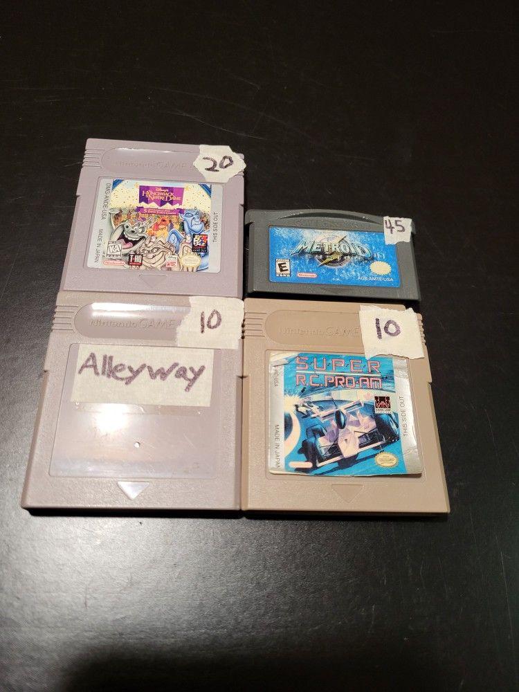 Gameboy and Gameboy Advance Games