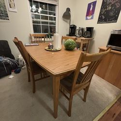 Adjustable, Wood Kitchen Set with Table and Chairs