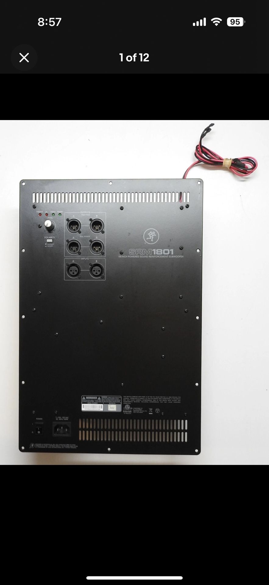 Mackie SRM 1801 Plate Amplifier