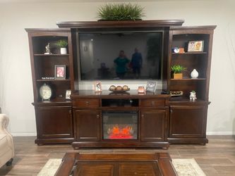 Center with Electric Fireplace