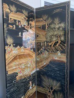Chinese Screen 4 Panel Room Divider