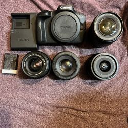 New Canon Eos R100 With 4 Lenses 