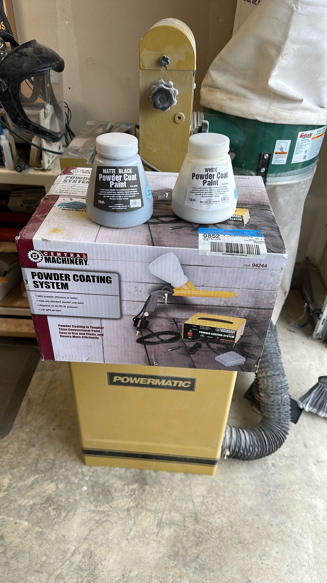 New Powder Coating Machine And 2 New Containers Of Power