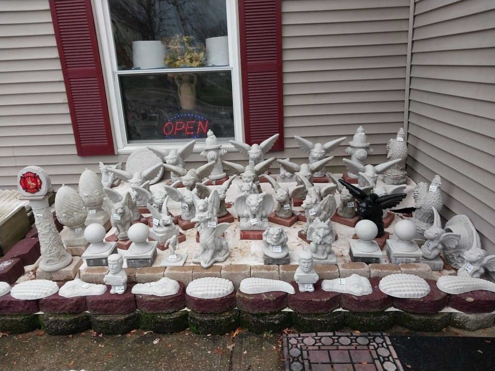 Garden Concrete Gargoyles Different Sizes 40.00 TO 55.00