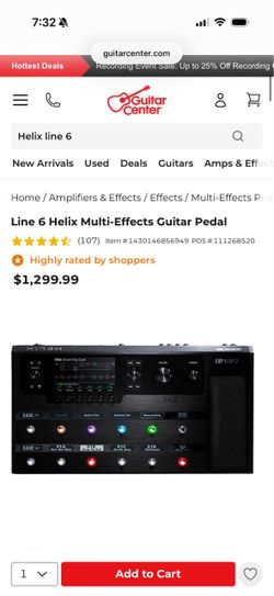 Line 6 Helix Guitar Multi-Effects Floor Processor