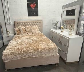 New 4pc bedroom set in box buy now pay later $49 down no credit needed