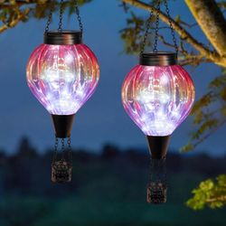 2 Hot Air Balloon Solar Lanterns