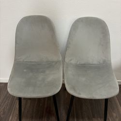 Gray Velvet Dining Chair (Set of 2)