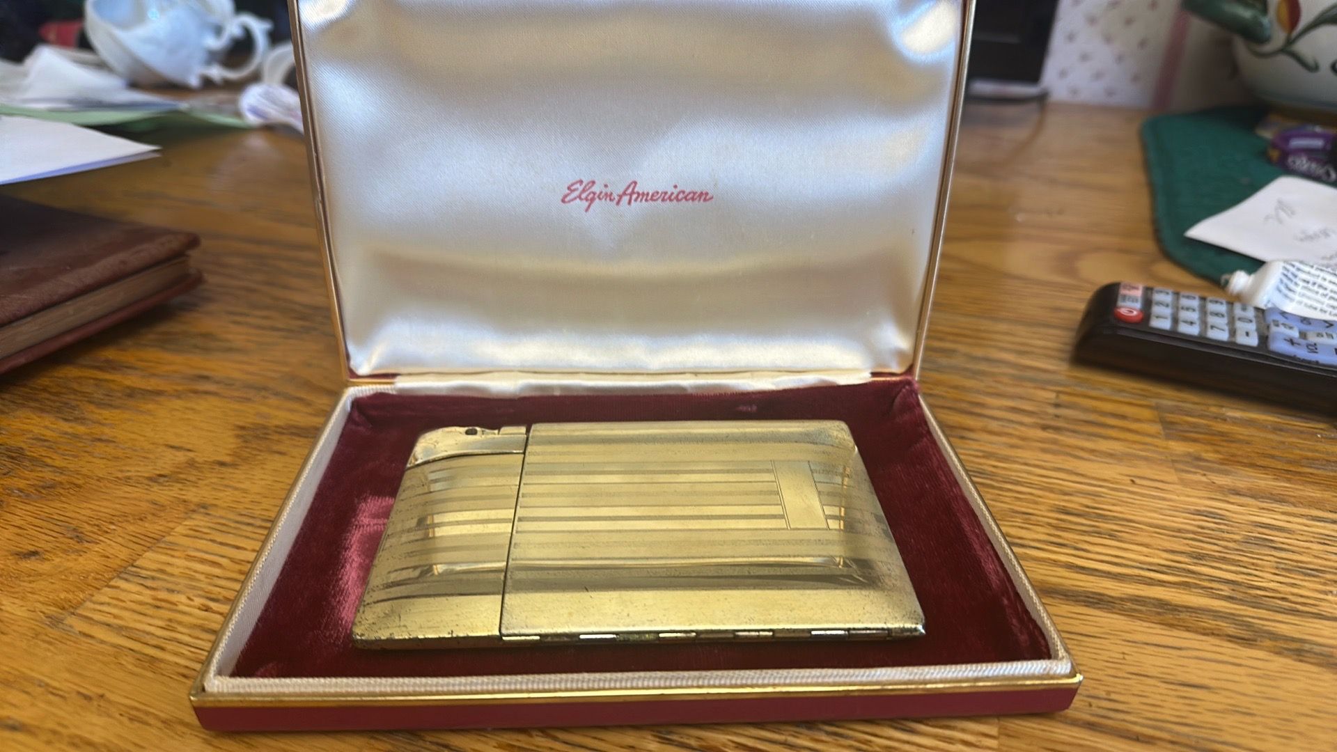 vintage lighter cigarette case Evans & ○ A 2-in-1 Antique Copper
