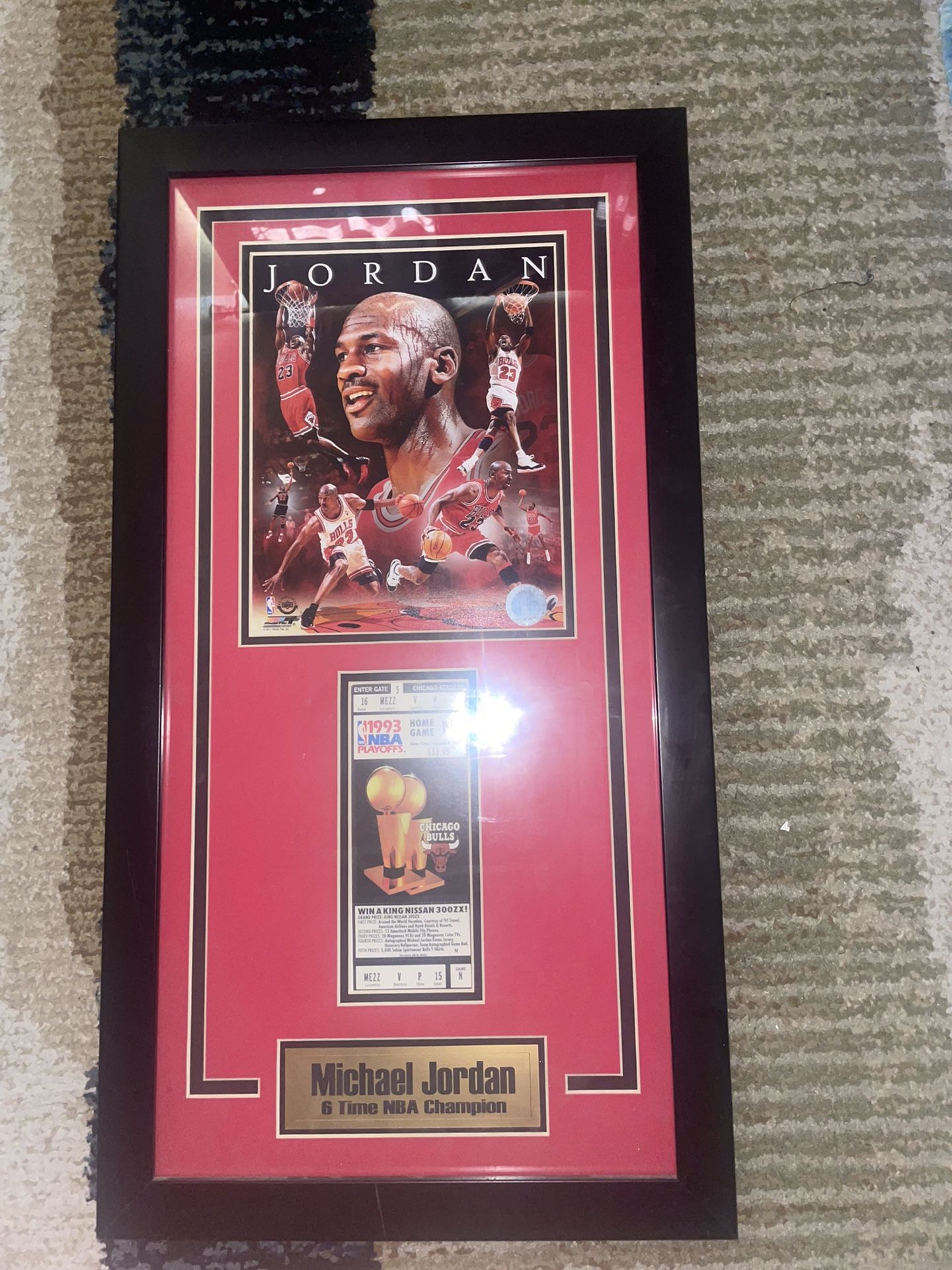 Jordan memorabilia “playoffs ticket”