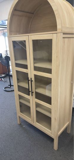 New Arched Top Display Cabinet with Glass Doors