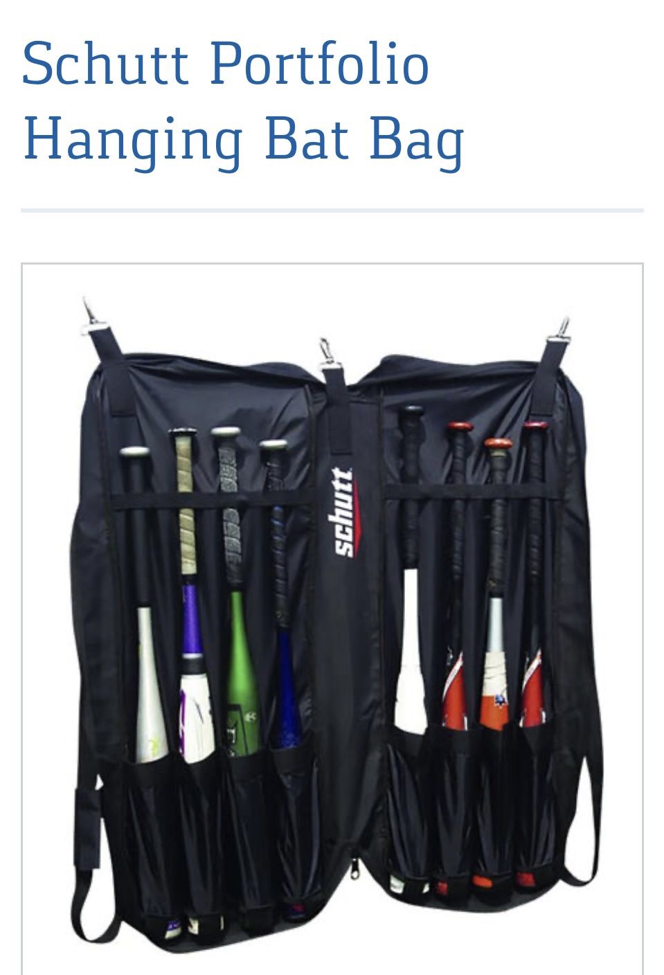 Schutt portfolio, bat bag