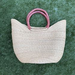 Straw And Leather Summer Bag 