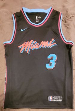 DWAYNE WADE JERSEY BLACK MIAMI HEAT CITY EDITION FANATICS SWINGMAN + SHORTS WITH POCKETS